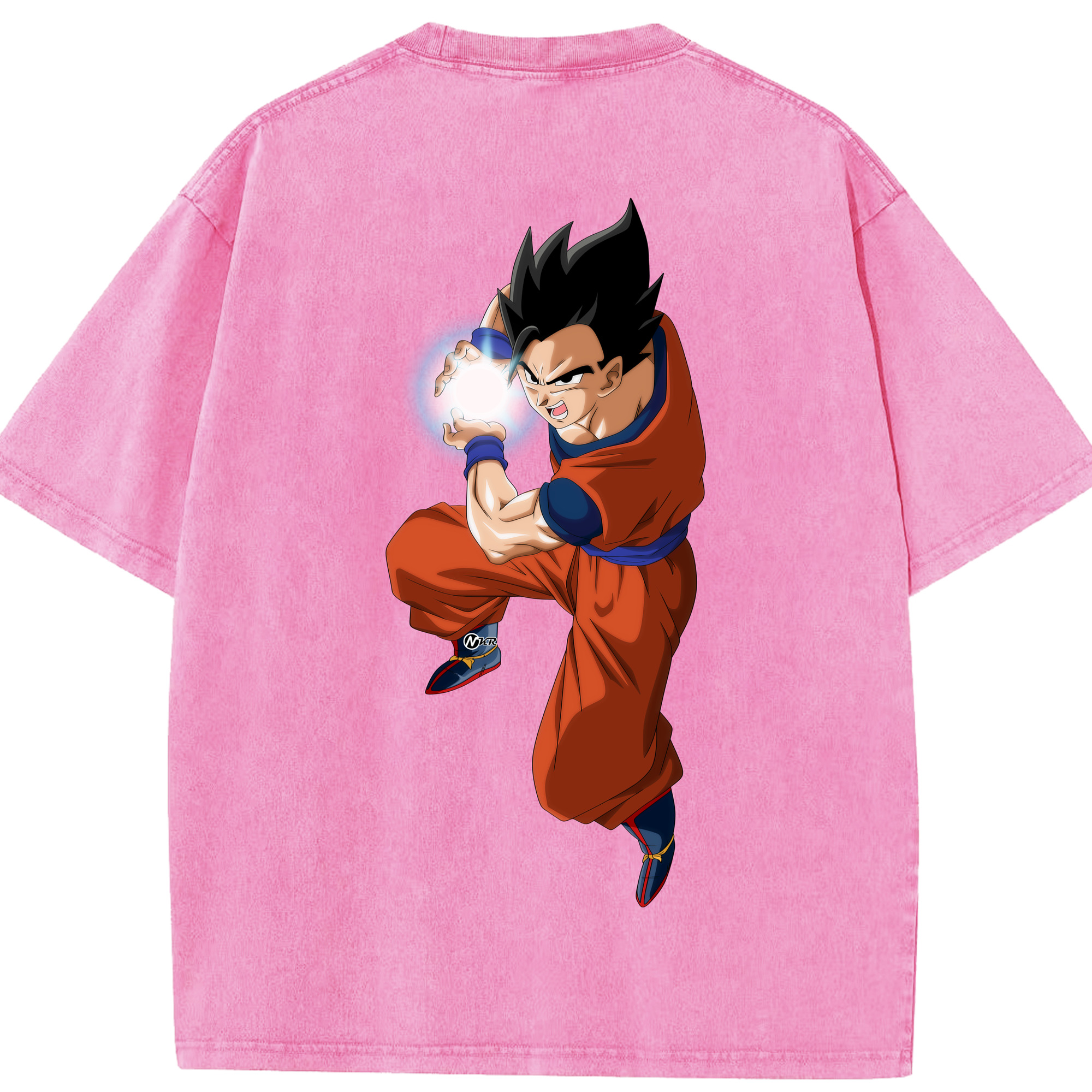 （画像用） ドラゴンボール 孫 悟飯（そんごはん）DRAGON BALL Son Gohan 綿100% ヴィンテージ風 半袖Tシャツ（背面プリント）